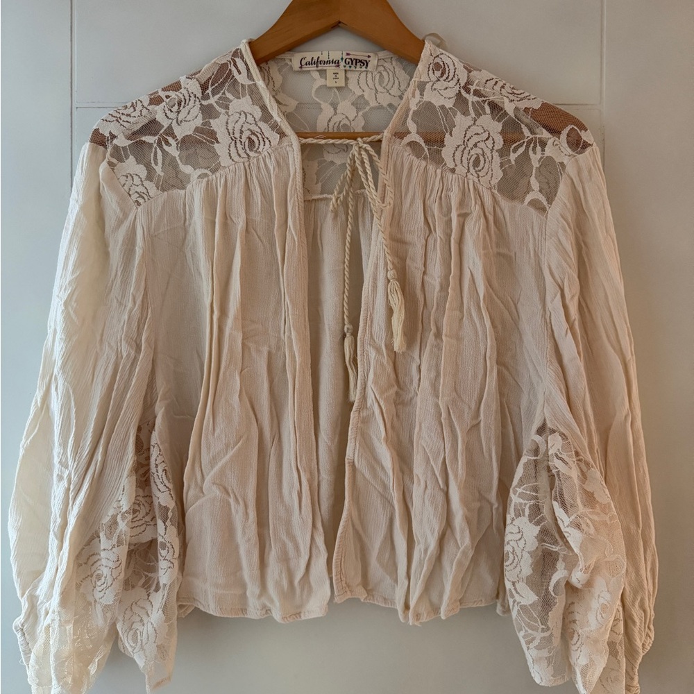 Chic Cream Lace Blouse
